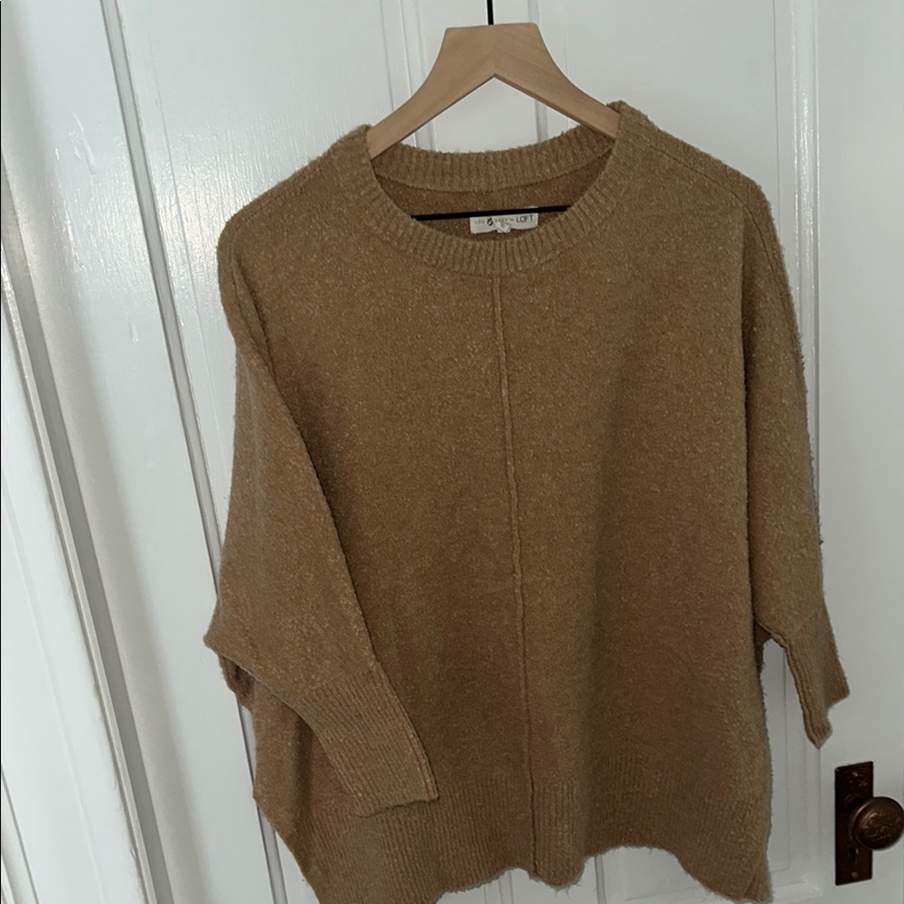 Lou & Grey x LOFT camel brown sweater